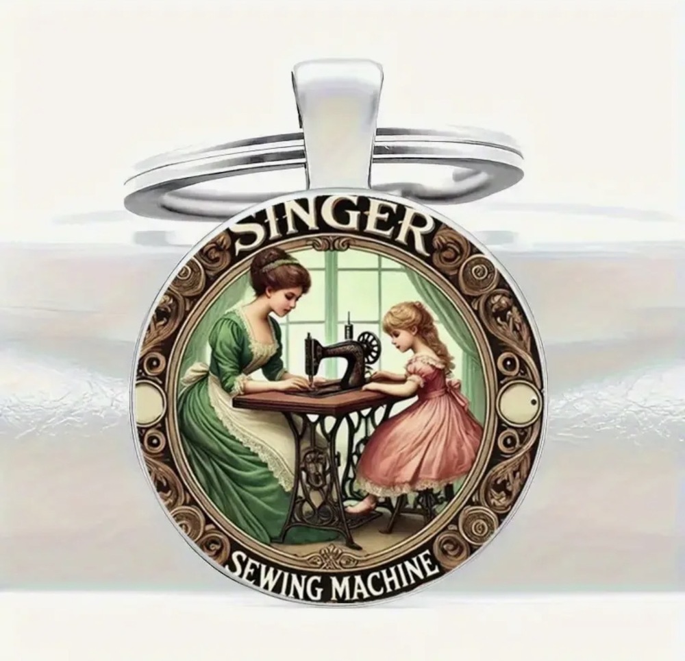3/$25 Vintage Singer Sewing Machine Keychain NEW